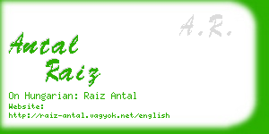 antal raiz business card